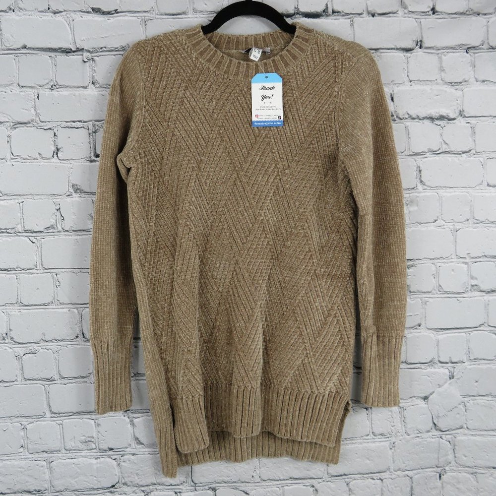 Women's Chenille Scoop Neck Long Sleeve Sweater - Picture 2 of 4